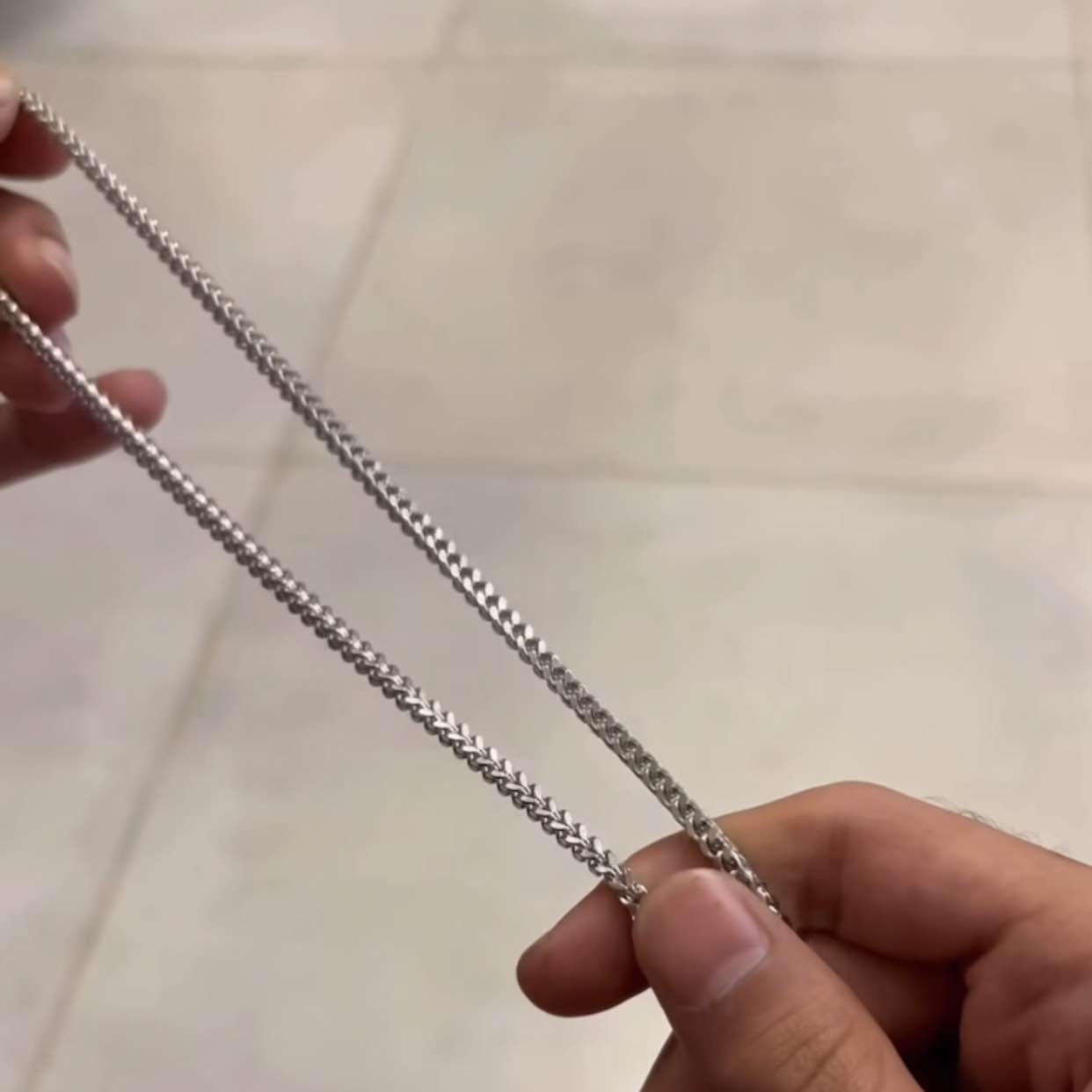 Foxtail 4mm Silver Chain For Boys New Trendy Fashion Look Style Chain For Boys