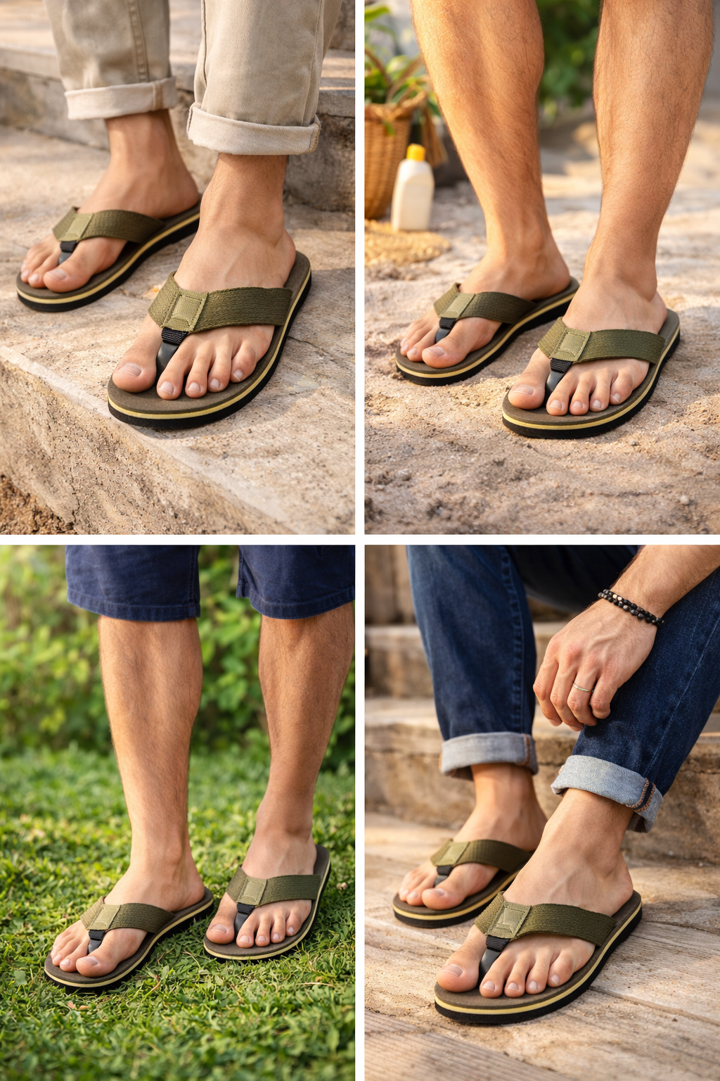 Men’s Brown Double Strap Comfort Slippers – Stylish Casual & Daily Wear Sandals, medicated Pu Soft sole