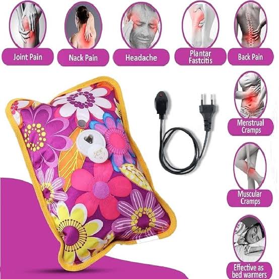 1pc EU/US Plug Rechargeable Electric Hot Water Bottle Hand Warmer Heater Bag For Winter