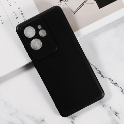 Realme GT 6 Chinese version Cover Soft Design, Shockproof Soft Silicone Case with Drop Resistance Black TPU Back Cover Case with Camera Protection Bumper Camera Protective Mobile Back Cover