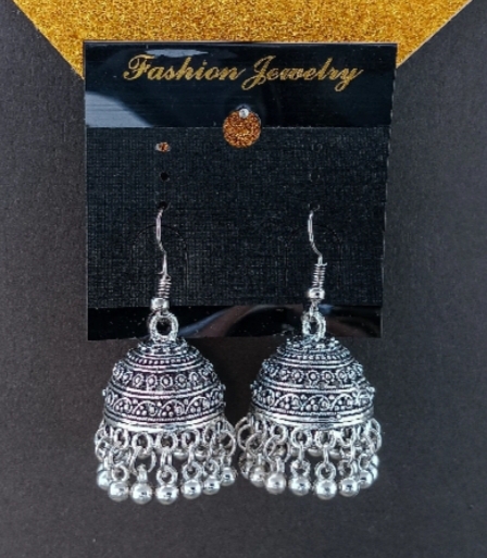Premium Silver Round Jhumka Set for Women | Traditional & Party Wear Jewelry

Stylish Round Silver Jhumka Earrings Set | Ethnic & Casual Wear

Trendy Silver Round Shape Jhumka Jewelry Set for Girls & Ladies

Classic Silver Round Jhumka Set | Wedding & Fes