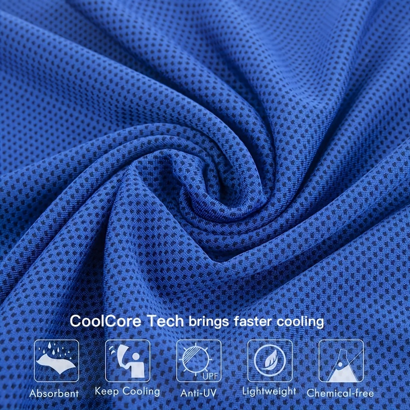 Quick Dry Cooling Sports Towel with Cold Core Technology - Soft and Breathable Microfiber Towel for Outdoor Activities, Beach, Travel, Cycling, Fitness, Running, Camping, Fishing, Yoga - Stay Cool and Refreshed All Day