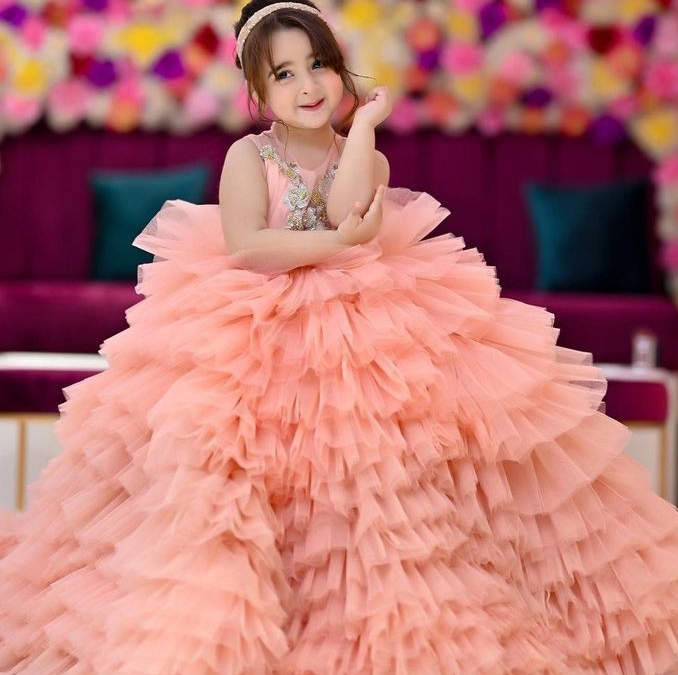 Pink Plain 2-10 Years Kids Barbie Frocks For Party Wear , Size: 16/18 And  2-30 at Rs 320 in South 24 Parganas