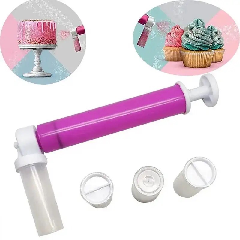 Manual Airbrush for Cakes Glitter Decorating Tools DIY Baking Cake Airbrush  Pump Coloring Spray Gun
