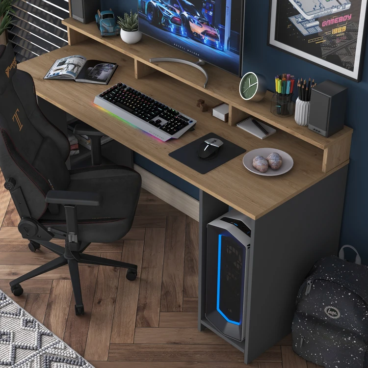 Large Gaming Table, workstation, Gaming Table with plenty of storage space multipurpose use (coustmized)
