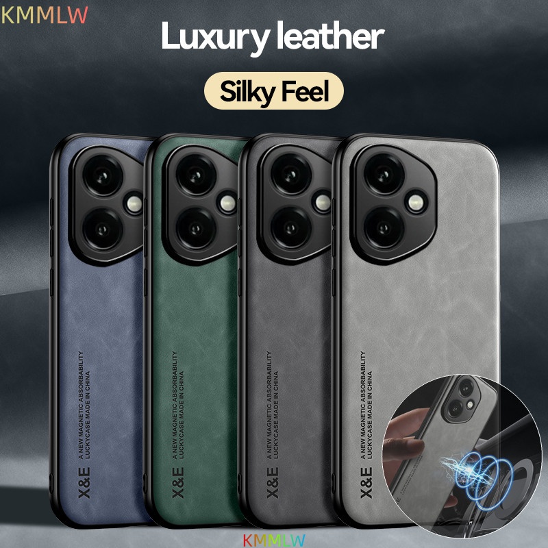 Luxury Leather Case For honor 400 300 200 100 90 Pro Cover With Metal Plate Support Car Hold for honor 400 Lite