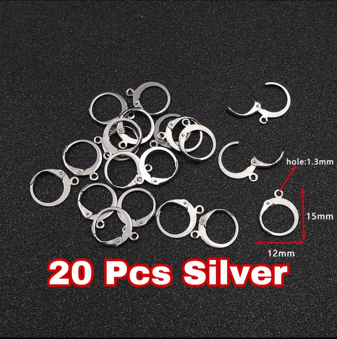 10Pcs and 20Pcs Stainless Steel French Earring Hook Earwire DIY Earrings Clasp Fitting Base for Jewellery Making Diy Accessories and Others