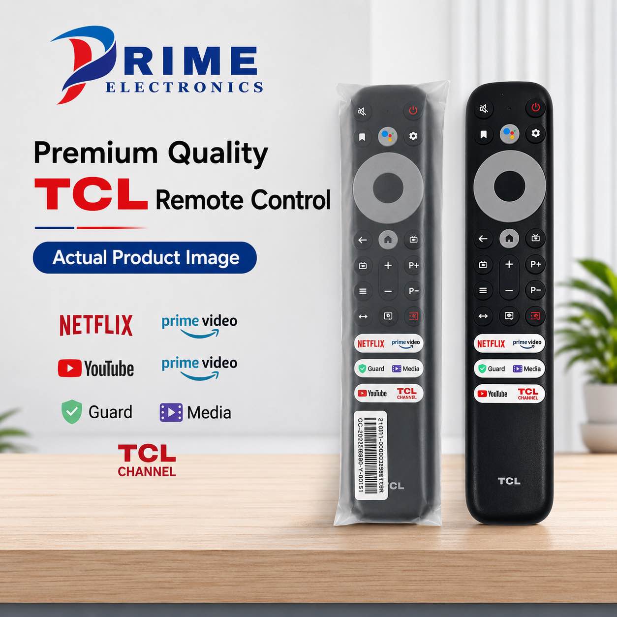 TCL 8k QLED Android TV LCD & LED Smart Remote Controller With Netflix , Youtube And Primes Video Button | Without Voice Control.