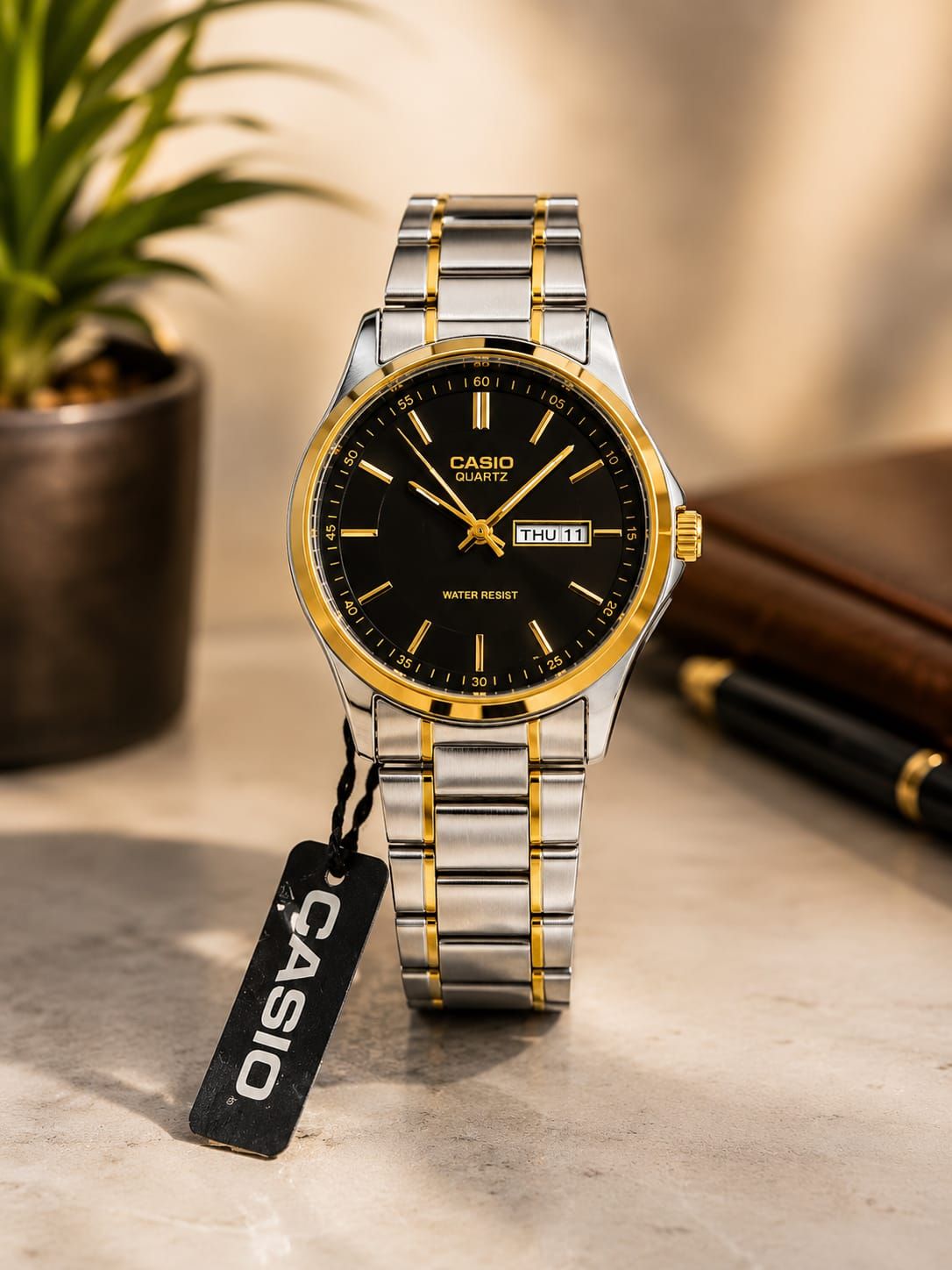 original  Casio watch full stillness steel watch and date din kae sath and Free box 🎁☑️ beautiful and sweet watch