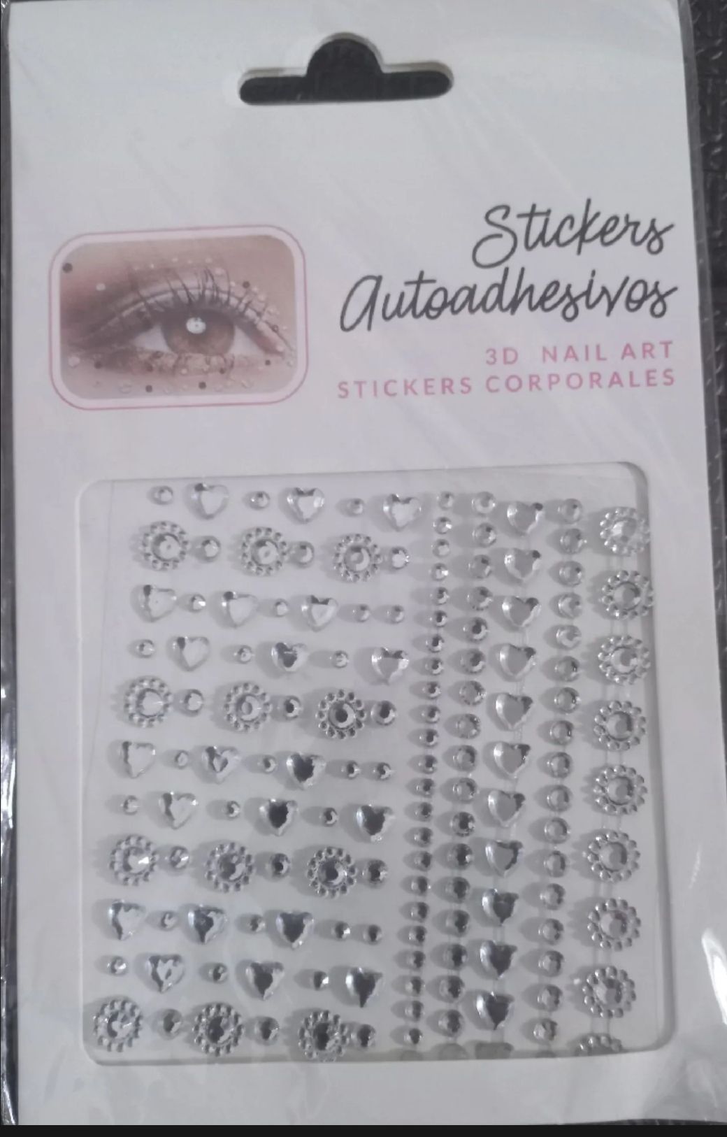 ​3D Crystal & Pearl Face/Nail Art Stickers Set – Face Gems, Body Jewels & Glitter Stone Sheets
