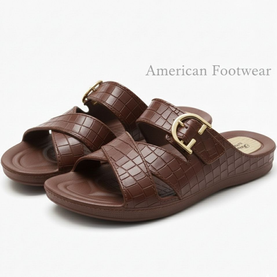 Women Slippers Ladies Buckle Flip Flops Soft Lightweight Durable Casual House Slides Summer Indoor Outdoor