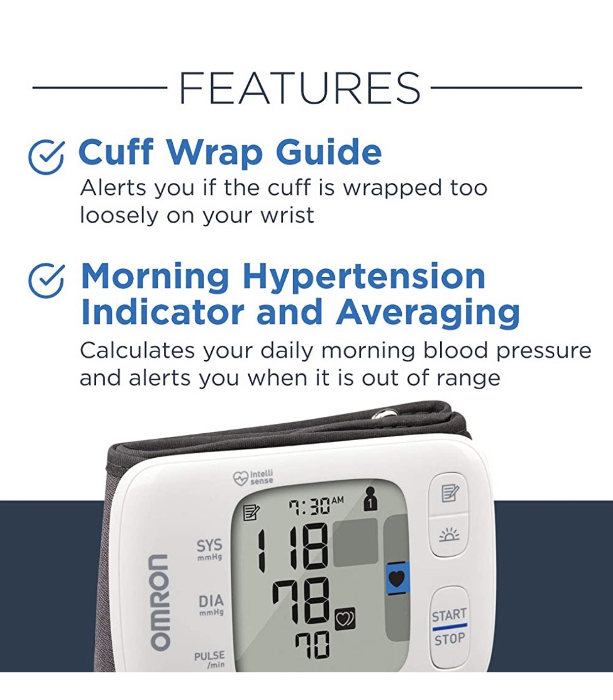 OMRON Gold Blood Pressure Monitor, Portable Wireless Wrist Monitor, Digital  Bluetooth Blood Pressure Machine, Stores Up To 200 Readings for Two Users  (100 readings each)