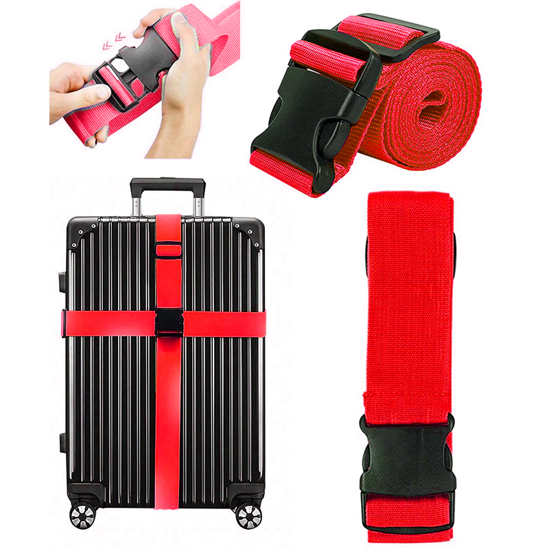 NEW Straight Shaped Luggage Straps for Suitcase,Luggage Belt with Adjustable Release Buckle Travel Accessory,Easily Identified