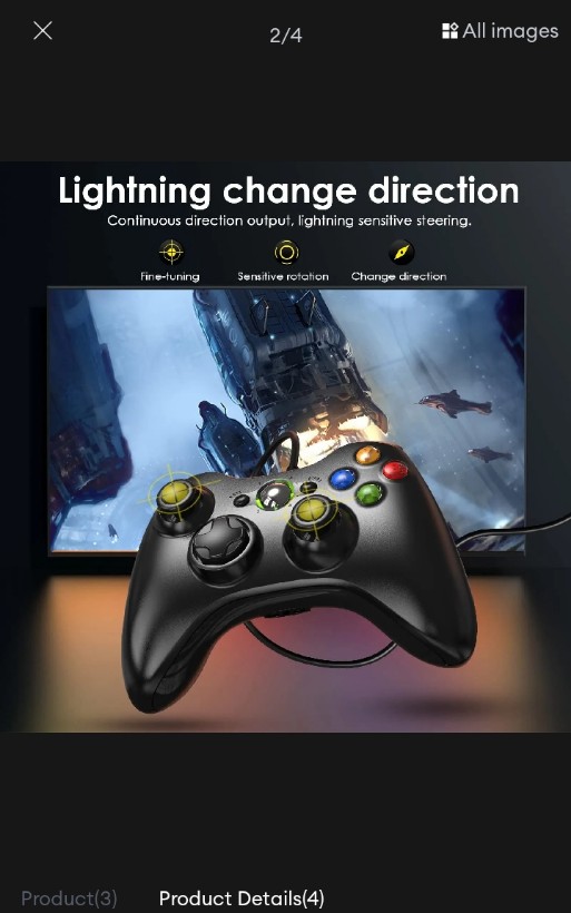 Xbox wired 360 controller for windows and xbox