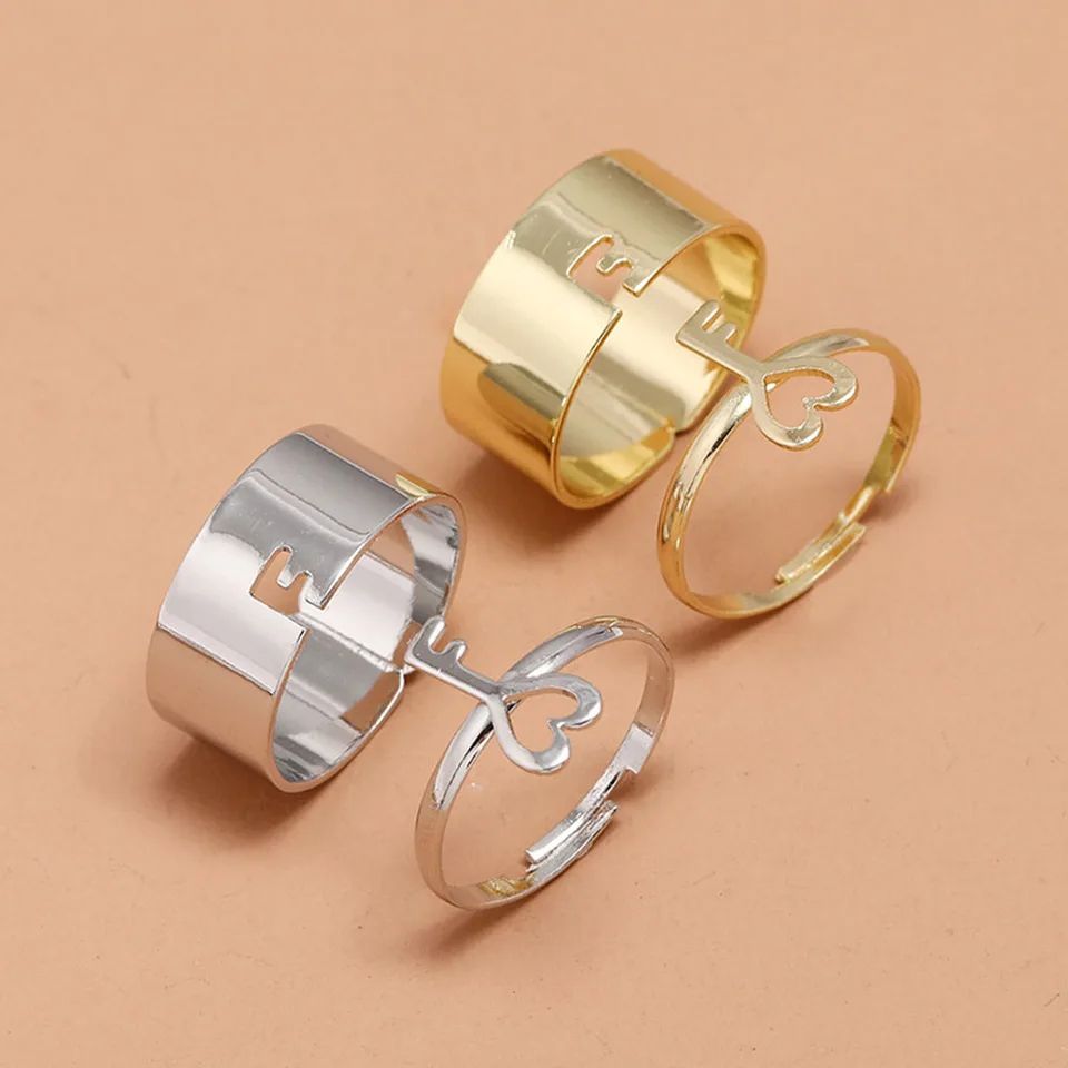 lock And Key Design Couple Ring Pack of 2/Couple Ring/Friendship Ring By BSM