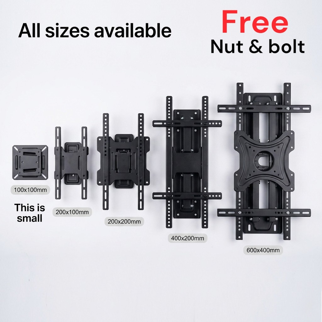 Universal TV Wall Mount Bracket Stand 14 to 42 / 17 to 26 Inch - Fixed Flat Panel Heavy Duty Holder Frame for Smart LED LCD TV & Computer Monitor - All TV Stand Sizes Available