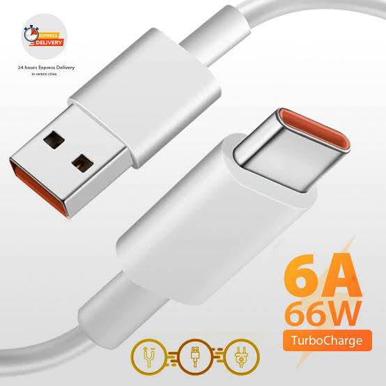 66W & 120W/67W/65W 6Amp Data Cable USB To Type-C Super Fast Turbo Charging + 6Amp Data Cable USB To Android Fast Charging 6Amp Data Cable Compatible With All Android Mobile Phones Super Fast Charging & High Speed Data Transfer Cable 100% Best Quality price in Pakistan