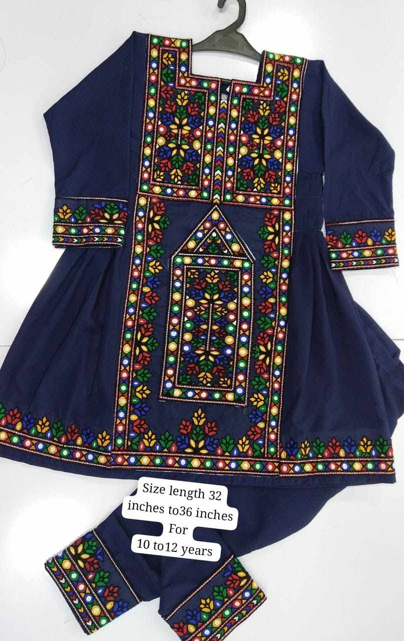 girls Balochi ghagha Frocks kundi work
