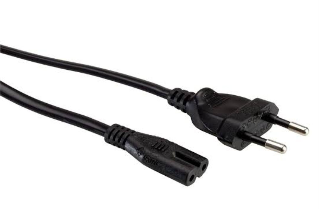 AC Power Cord - 2 PIN Power Cable FOR PC/Laptop, TVs, PS5/Pro/Slim, PS4 Slim/Pro, PS3, Xbox One S/X, Xbox Series S/X (Tape lead)