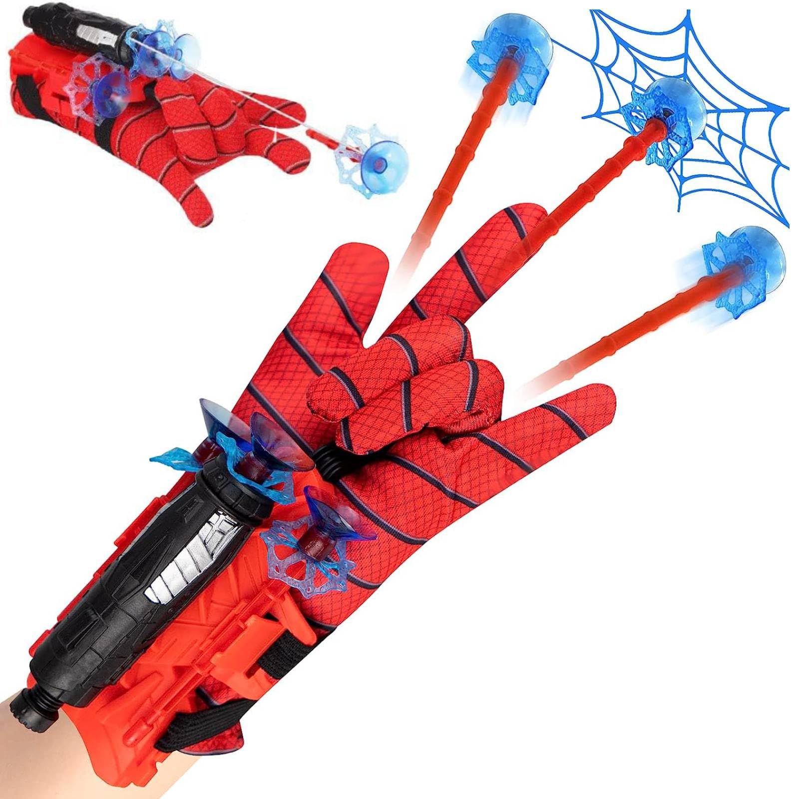 Spiderman Web discharge toy for Kids Silly String,Spider Role-Play Toy,Hero Launcherr Spider Kids Plastic Cosplay Glove Hero Movie Launcherr Wrist Toy Set for Kids Boys Costume Cosplay Gift (1 Set)