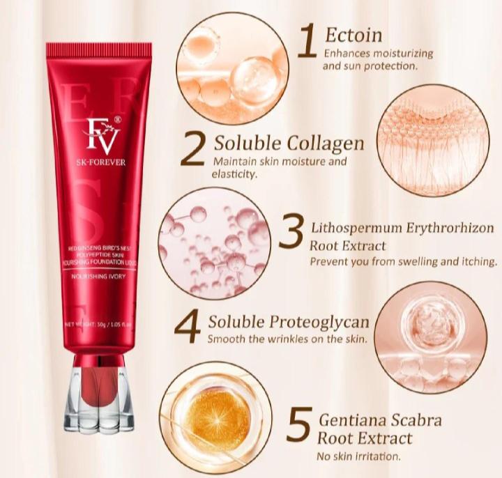 FV Foundation, Oil Absorb Ivory Liquid Foundation | Best Tube Foundation 30g
