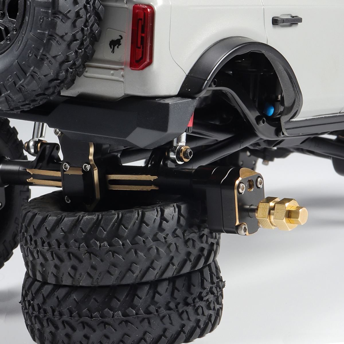 4Pcs Brass 7mm Hex Hub Extenders with Nuts 1.0 Wheel Rims Adapter for 1/24 RC Crawler SCX24 Bronco C10 Gladiator AX24 Upgrade