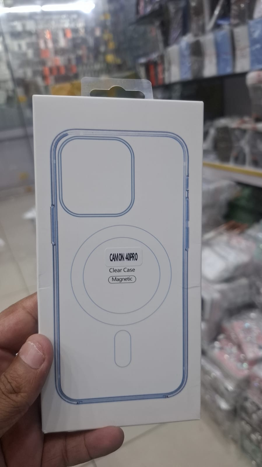 Clear Magnetic Wireless Charging Case Compatible with techno camon 40pro- Shockproof Back Cover