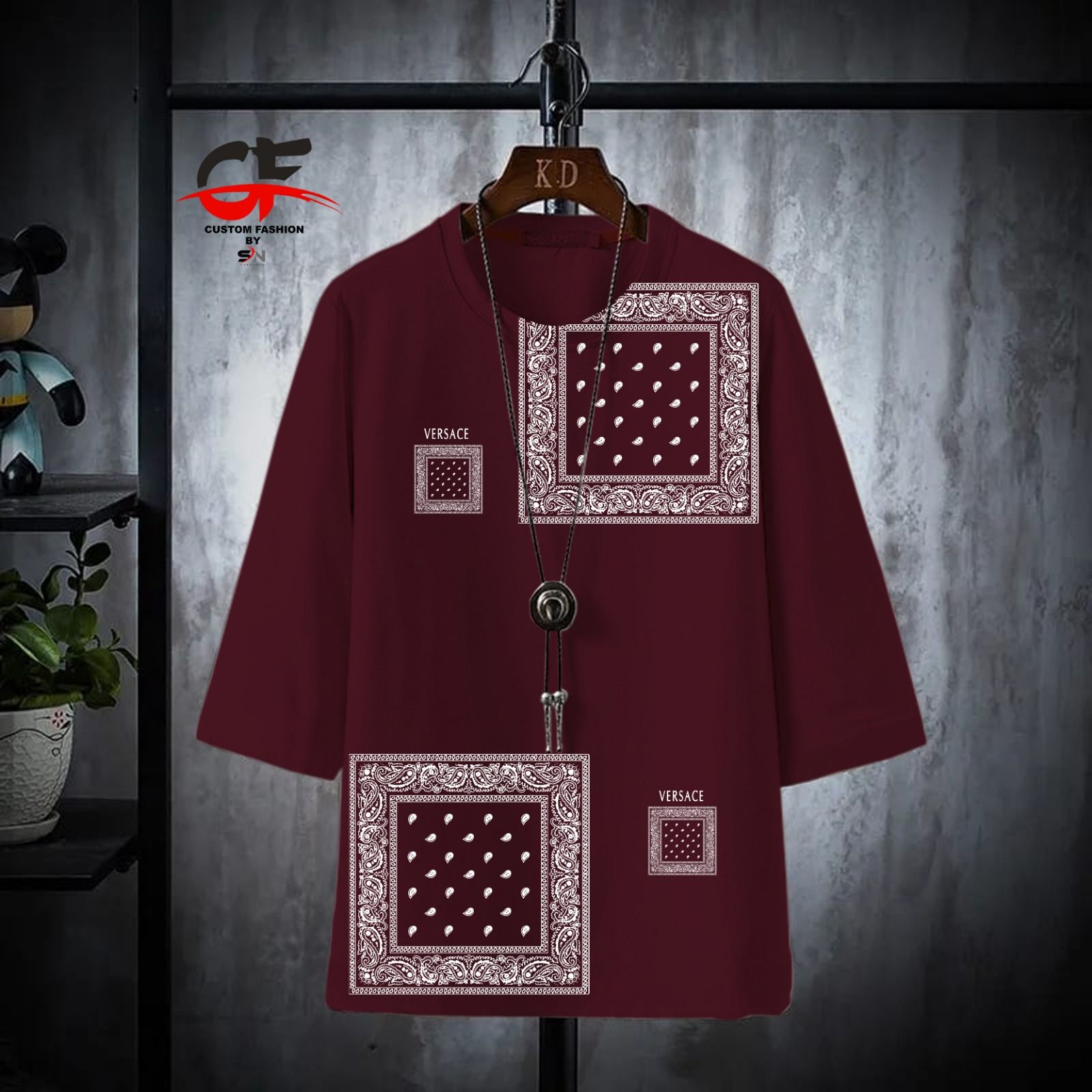 New stylish osm square printed summer drop shoulder tshirt for men