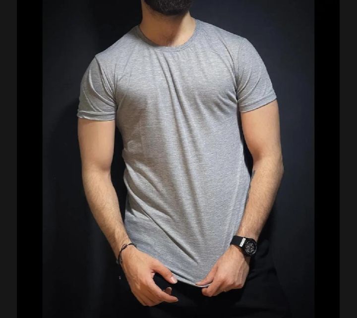 Black Plain Basic T Shirt For Men Round Neck Cotton Casual Wear Short Sleeve Everyday Shirt New Arrival Trendy Fashion Design