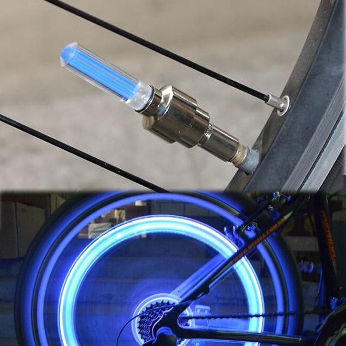 Motion Activated Glow Bike Flashlight Car Motorcycle Cycle Tire Valve Caps Wheel Light Amazing Fantastic Bicycle Accessory Leds For Night Safety 2pcs