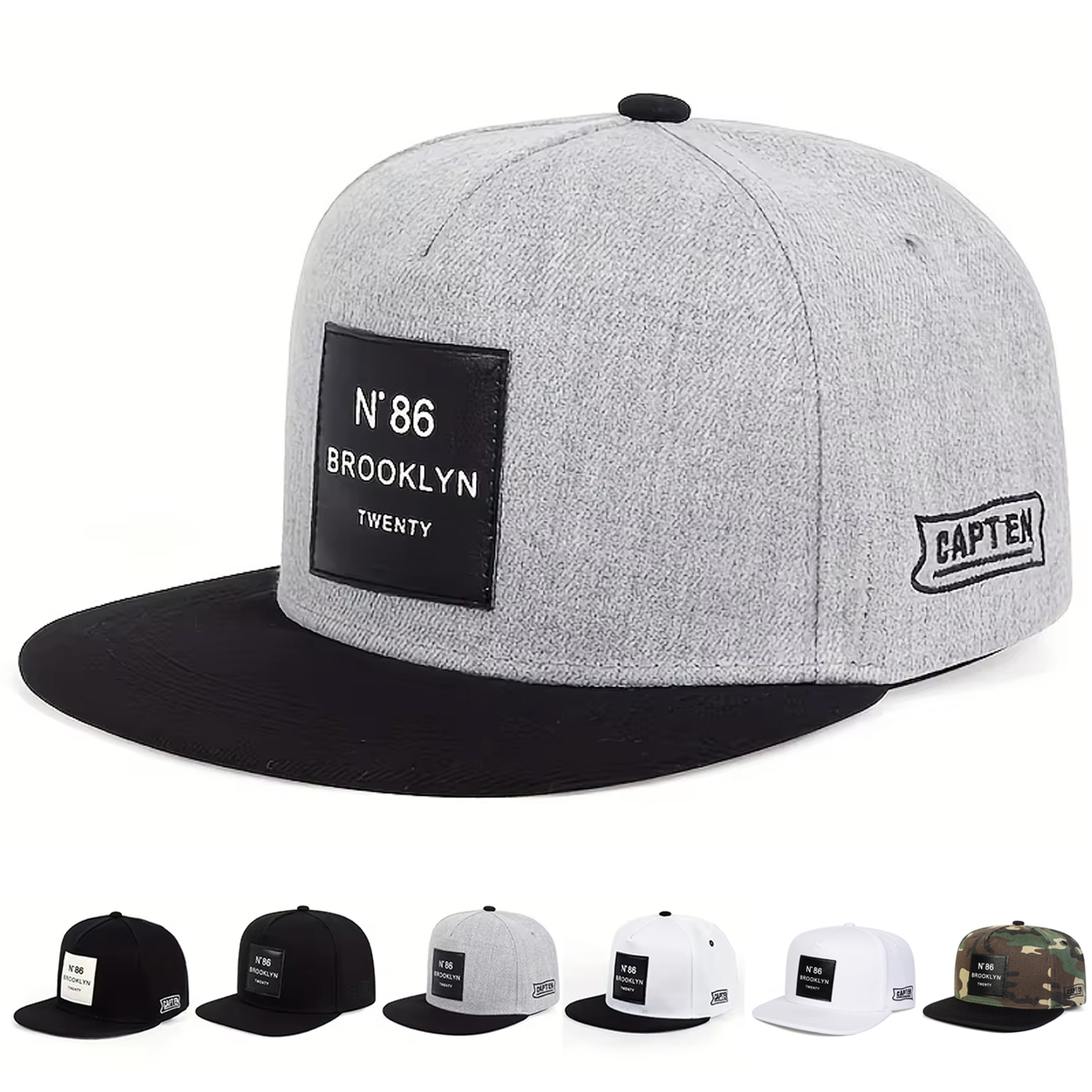 Unisex BROOKLYN Label Hip-hop Hats Spring Autumn Adjustable Casual Snapback Baseball Caps Outdoor Sunscreen Hat