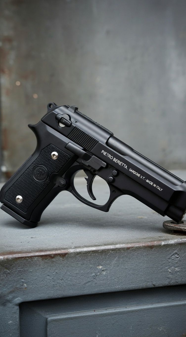 1911 Classic Style Manual Toy gun – Spring Action Magazine Fed Model – Brown Grip Accent