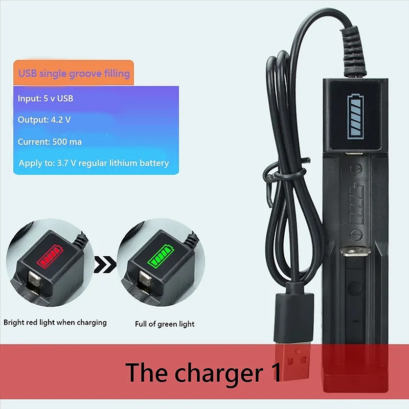 Universal 18650 Battery Charger for 3.7V Li-ion Rechargeable Battery 18650 26650 16340 14500 Lithium Batteries (4.2V Output)