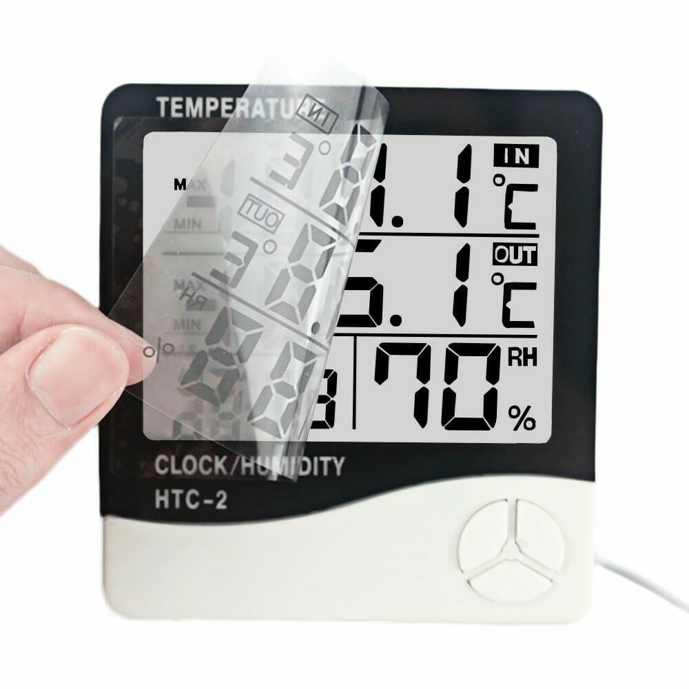 HTC-2 Digital LCD Temperature Humidity Meter Indoor / Outdoor Room Thermometer Clock Hygrometer with sensor Greenhouse Room Indoor Thermometer Monitor Clock Beep, Egg Incubator, Fish Tank Temperature Controlling.
