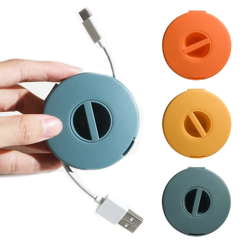 Portable Cable Winder Round Travel Data Cord Organizer For Usb Charger Cable Holder Wire Management 10 Portable Cable Winder Round Travel Data Cord Organizer For Usb Charger Cable Holder Wire Management