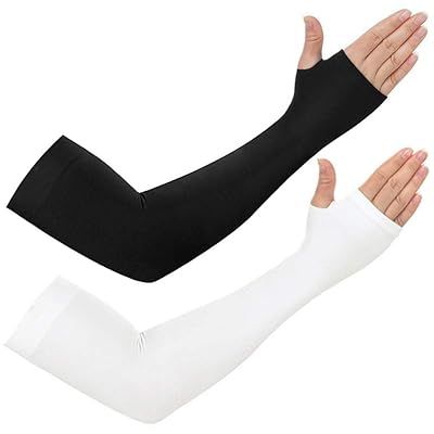 UV Protection Cooling Arm Sleeves For Men And Women Summer Compression Sports Arm Warmers With Thumb Hole Cycling
