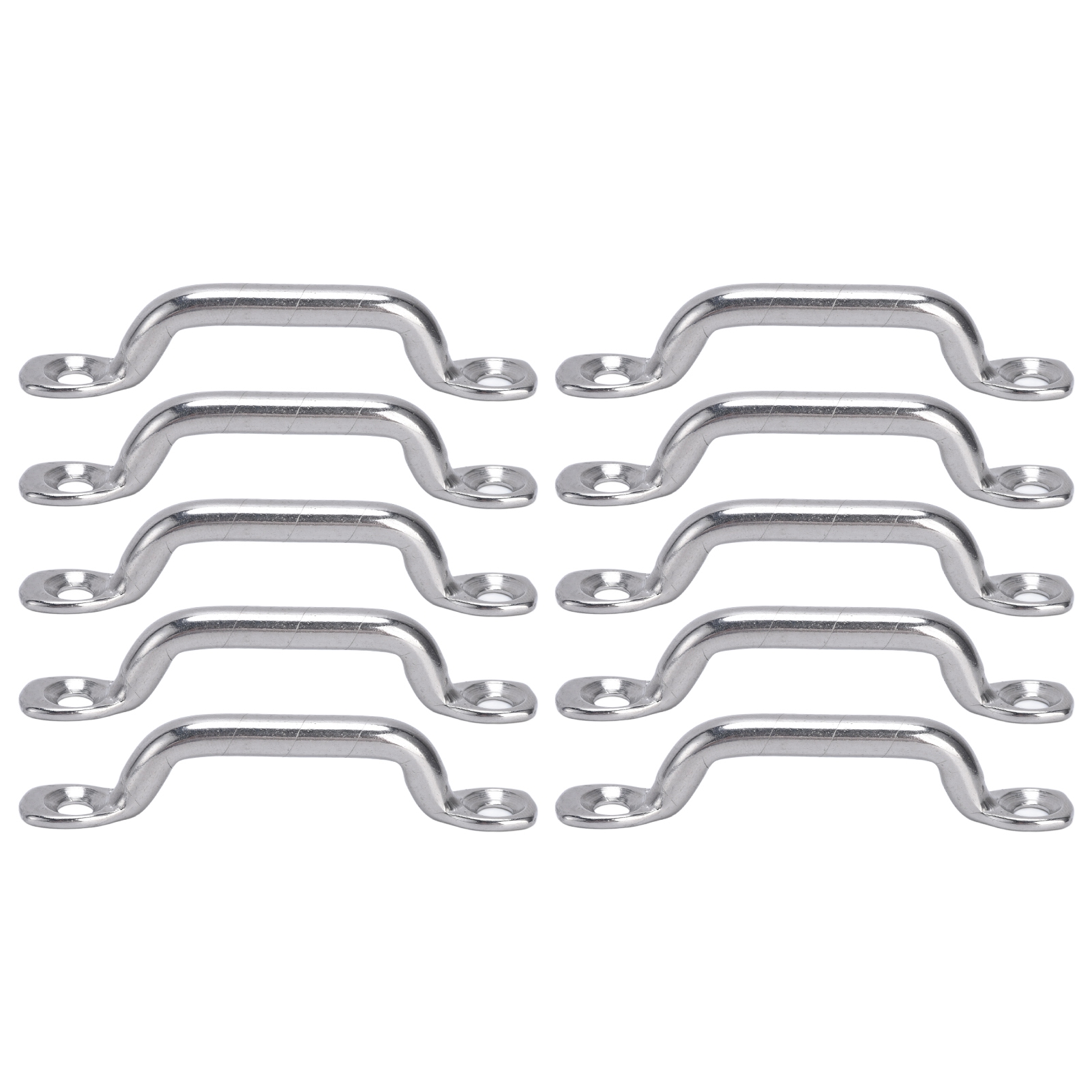 10Pcs Boat Top Pad Eye Deck Loop Tie Down 316 Stainless Steel Set Kit for Fixing Boat Top Pad Eye Eye Strap Pad Eye Top Pad Eye