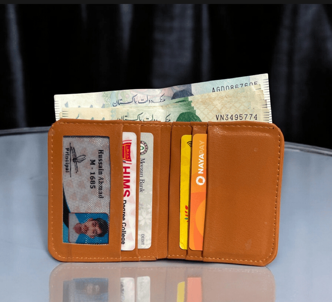 Slim Leather Wallet for Men – Bifold Gents Purse, Card Holder Wallet with 6 Card Slots, Cash Pocket & Window ID – Compact Durable Men’s Wallet