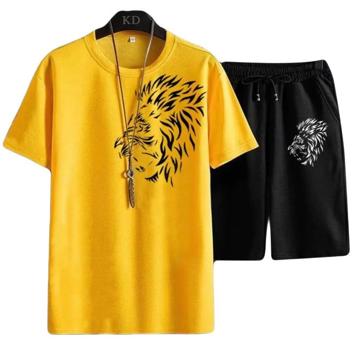 New Printed Summer Tshirt + Short For Boys & Men