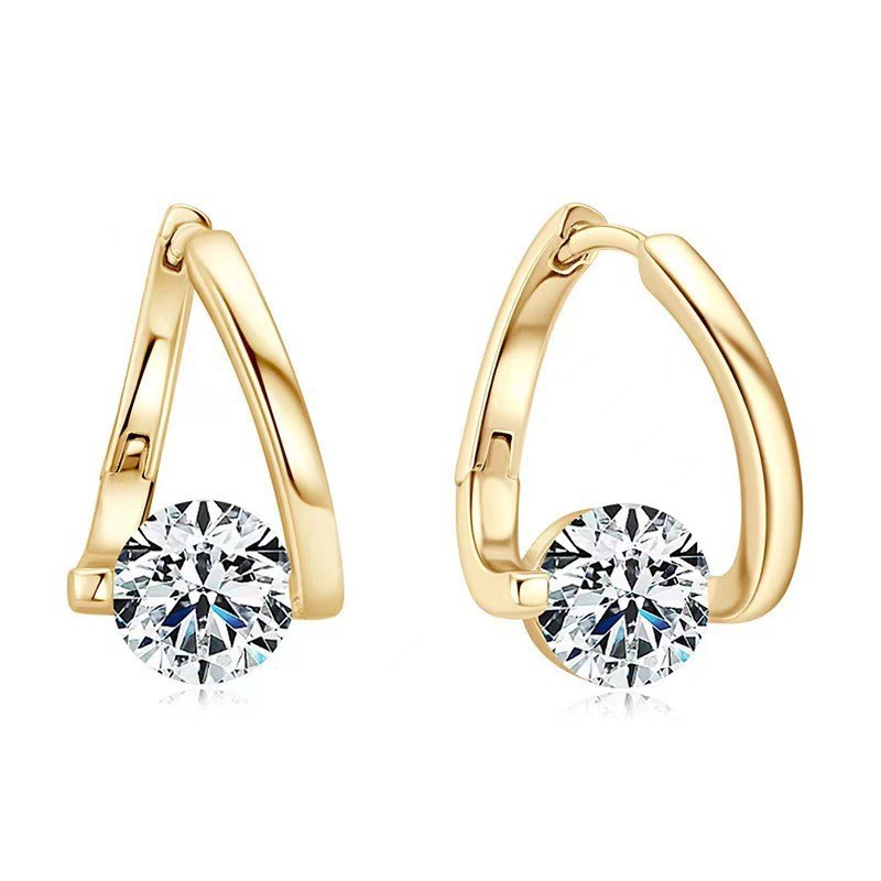 925 Sterling Silver Earring Shining Gemstone Zircon Jewelry for Women Wedding Exquisite Jewelry Engagement Fashion  Party