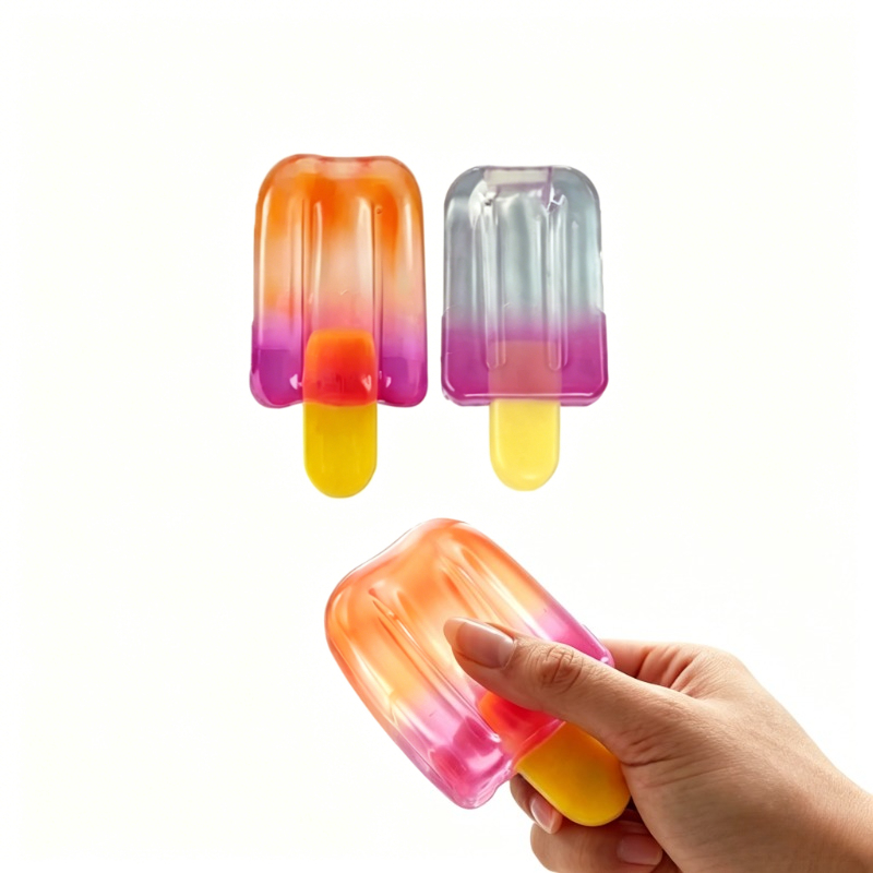 NEEDOH 1/2Pcs Summer Ice Cream Fidget Squishy TPR Squeeze Sensory Stress Relief Toy Holiday Mother's Day Kids Party 