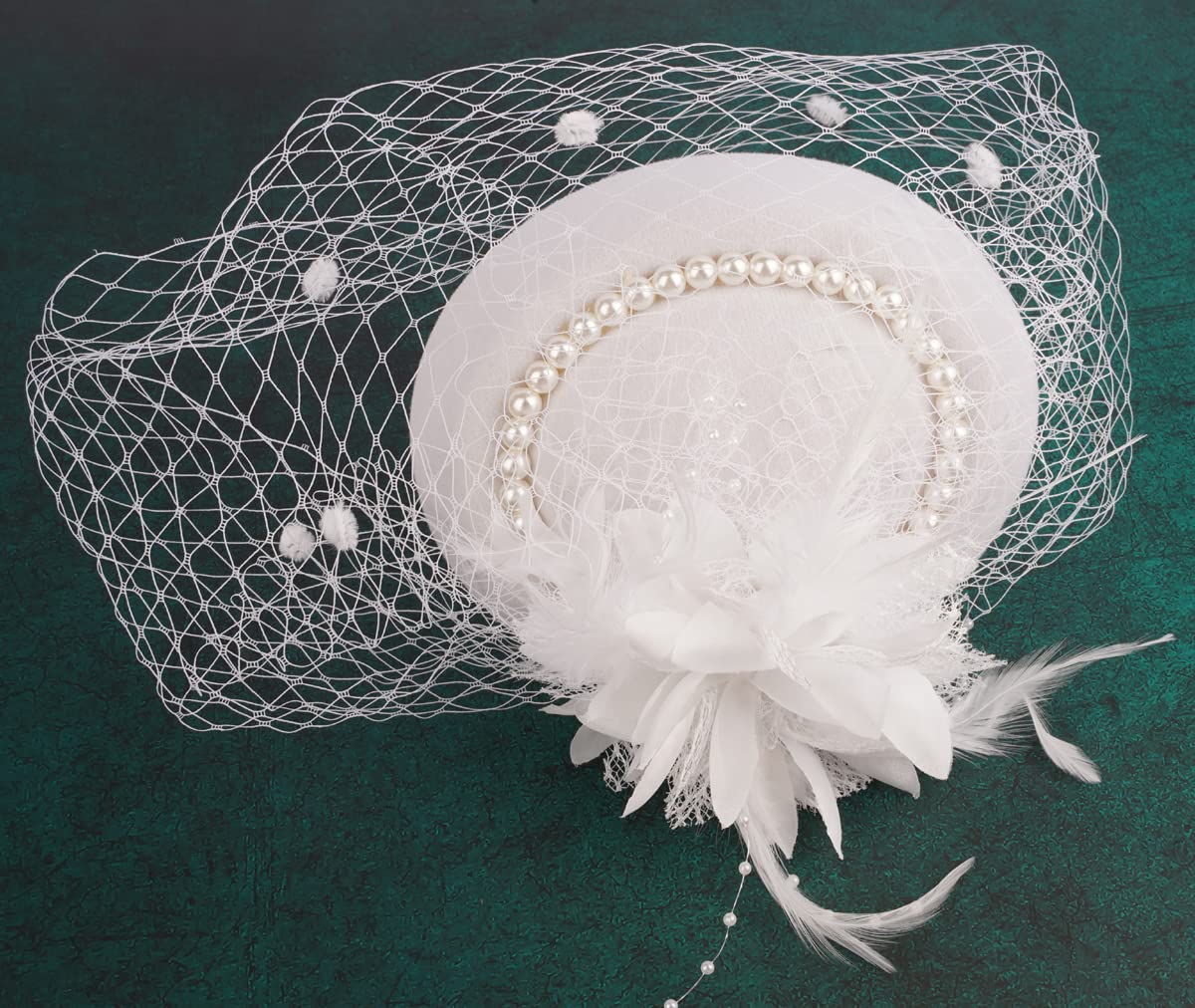 Elegant Fascinators For Women Charming Mesh Feather Headderss Cocktail Tea Party Hairbands Civil Wedding Hat Hair Accessories