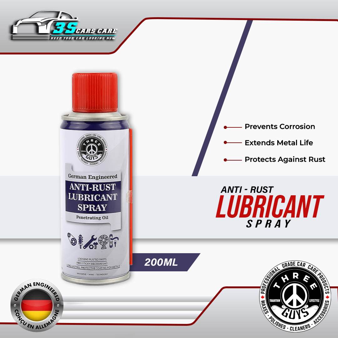 THREE GUYS Anti Rust Lubricant Spray | Penetrating Oil, Rust Remover & MultiPurpose De Rust Spray | German Engineered