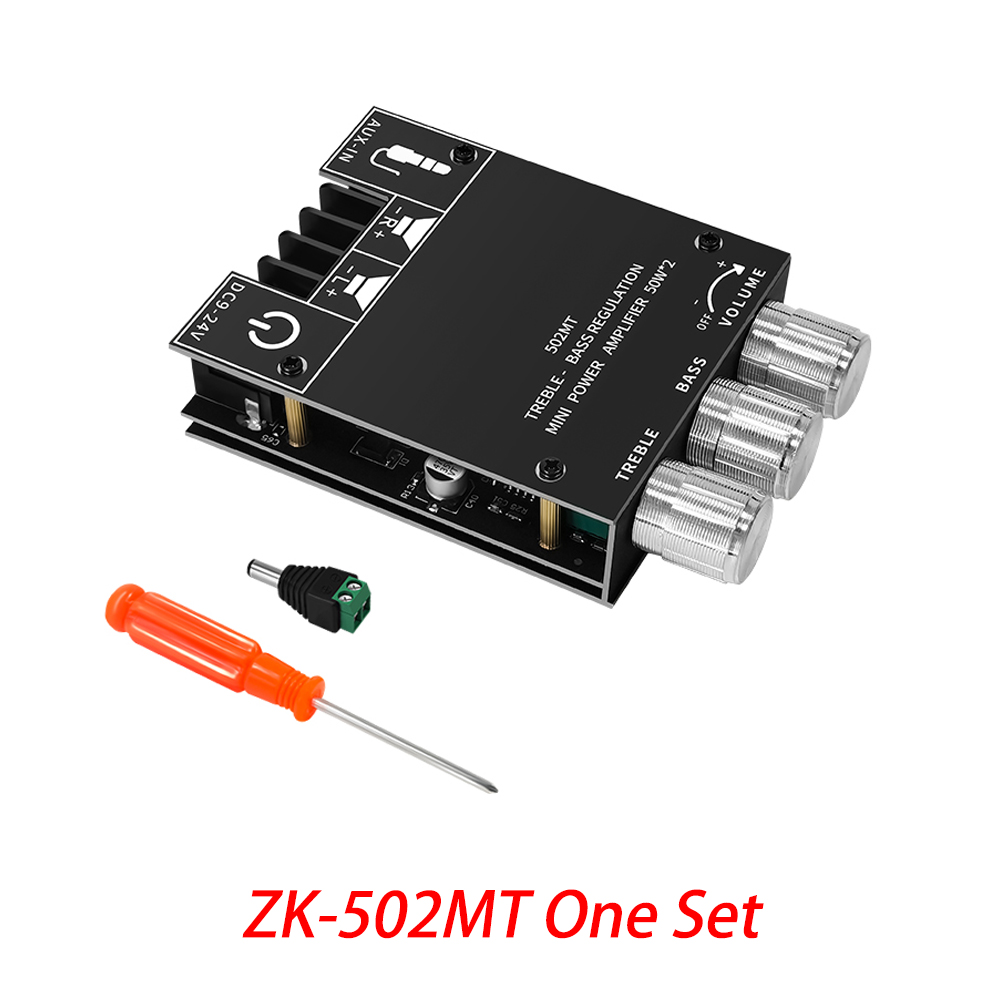 Carte Amplificateur Numérique ZK-502L 2.0 Canal - 50W X 2 - Version Sans Boîtier - Pour Projet Audio DIY