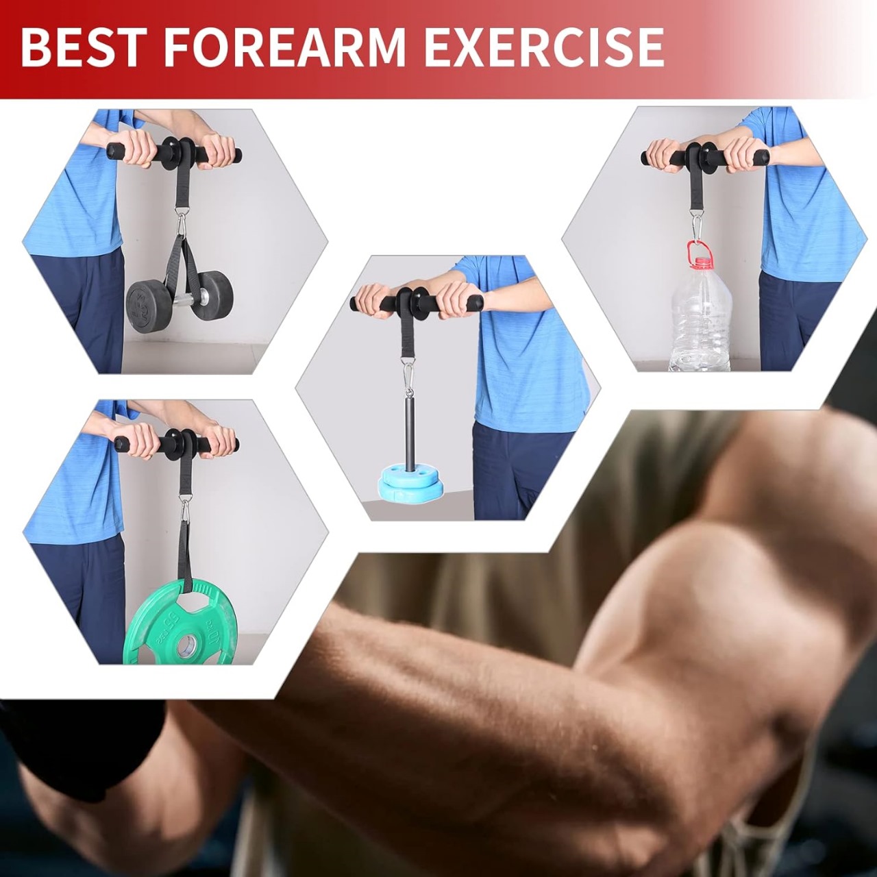 Forearm Roller Rope Forearm Exercise Arm Trainer Forearm Wrist