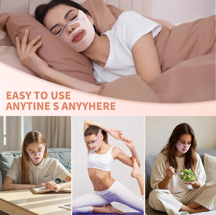 Women Facial Support Band – Adjustable Chin & Cheek Face Lift Strap V Line Beauty Belt