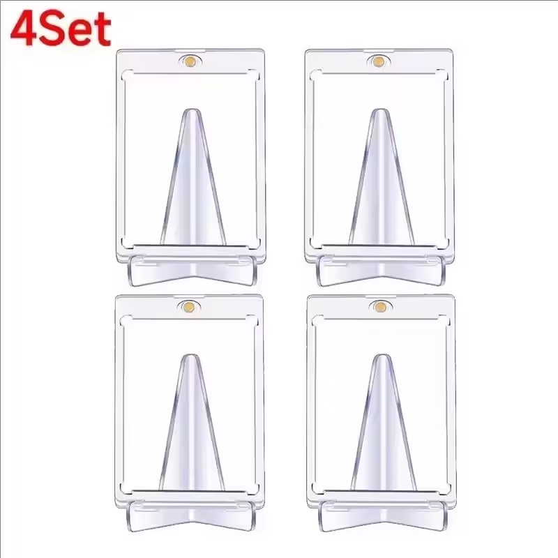 Magnetic Card Holder Support Set Protectors Hard Plastic Sleeves Trading Display Case For Pokemon Baseball Sports