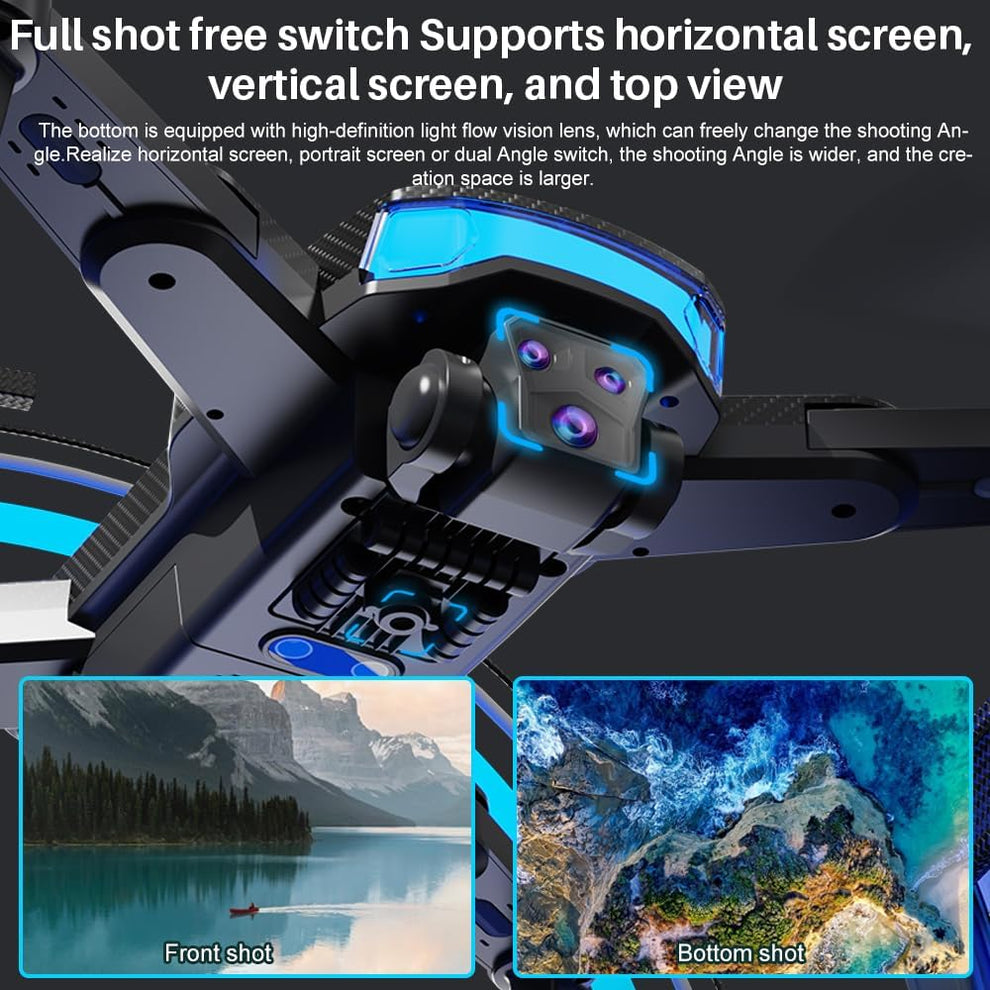 JS18 Foldable Drone 4K HD Triple Camera GPS Obstacle Avoidance Brushless RC Drone Long Flight Time