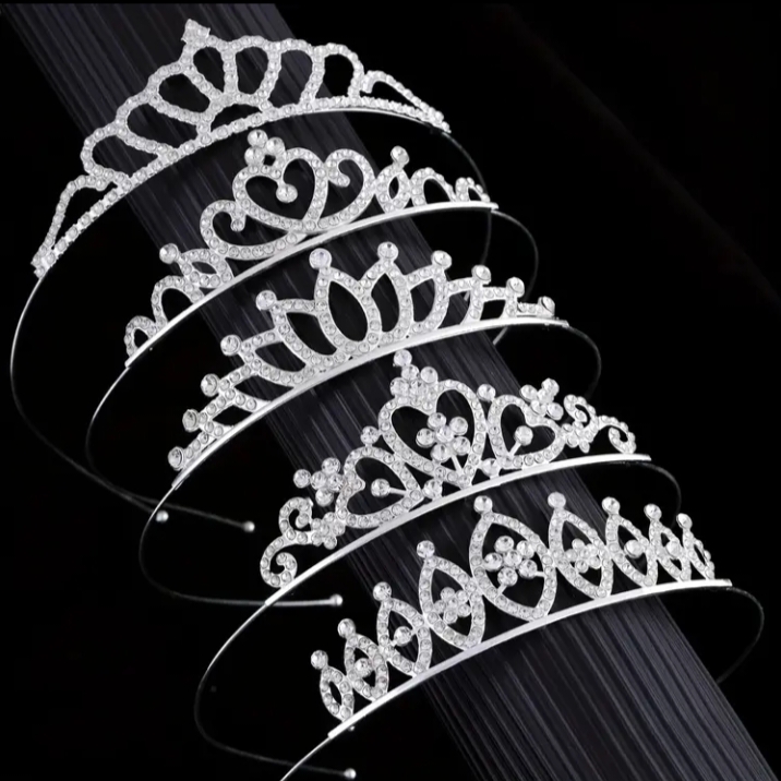 Princess Crown Headbands for Girls - Perfect for Birthdays, Weddings & Parties, Handcrafted Alloy Rhinestone with Unique Design of Birds Pattern Inlaid with Bright Diamonds Hair Accessories