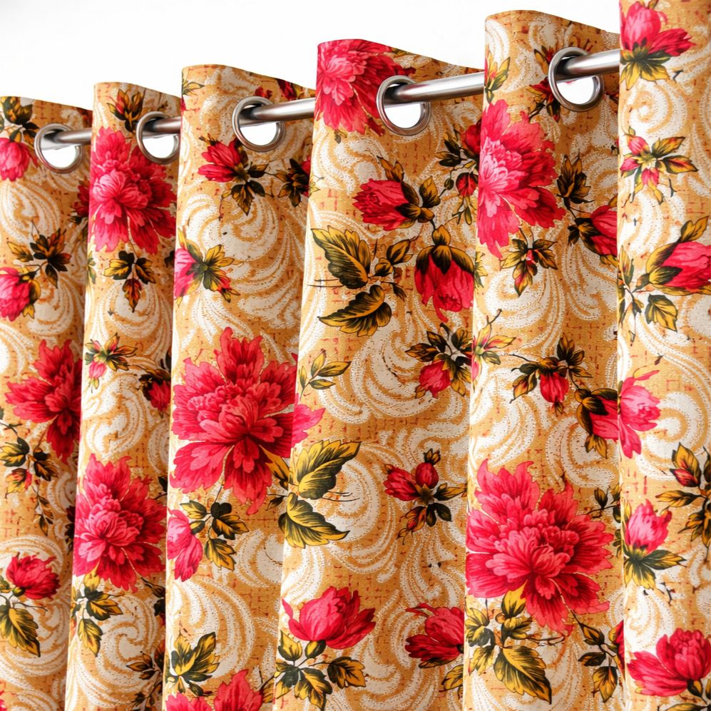 Premium Quality Italian Curtain (Parda) For Home Decor Elegant & Fancy Curtain With Ring(Eyelet) For Windows (1Pc Curtain)